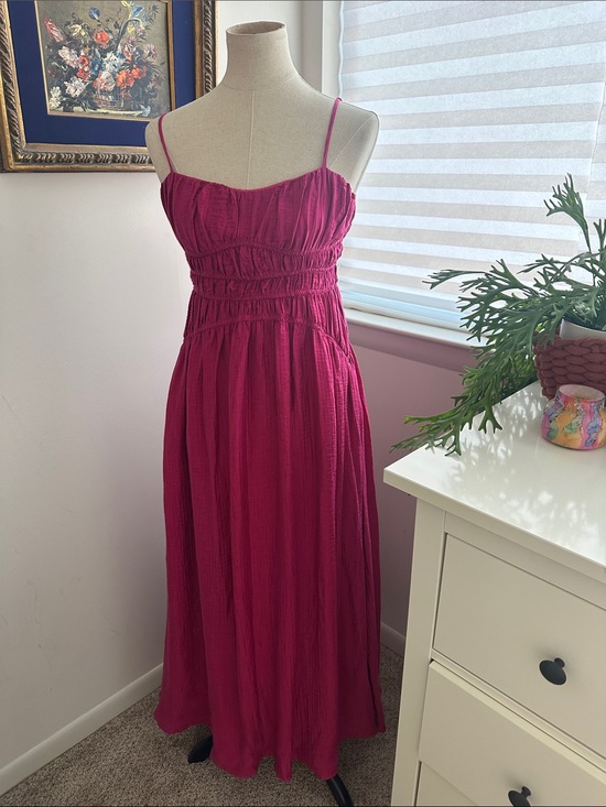 Aqua Dresses & Skirts - Aqua Magenta Maxi Dress with Spaghetti Straps
